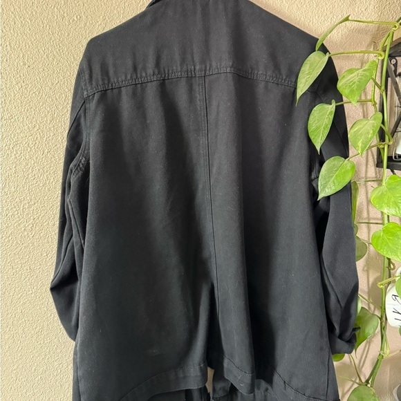 Plus Studded Detail Fringe Trim Denim Jacket - Picture 6 of 6